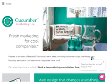 Tablet Screenshot of cucumbermarketing.com